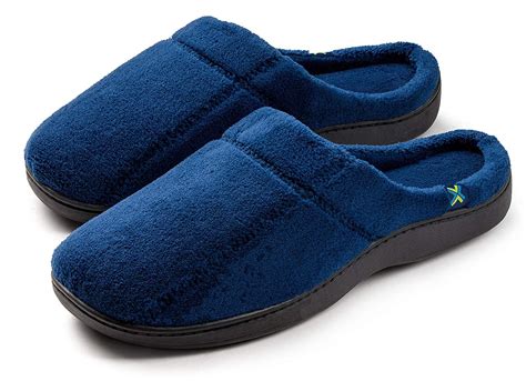 Roxoni Men's Slippers Terry Slip On Clog Comfort House Slipper Indoor ...