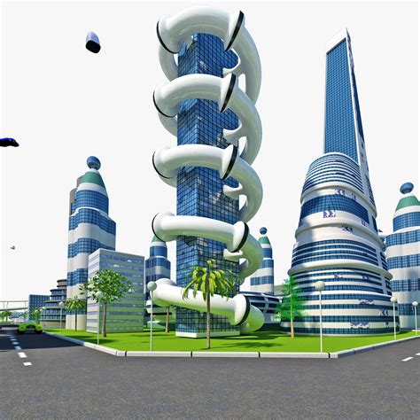 Futuristic City 3d model by 3d_molier: 3d_molier 3d models