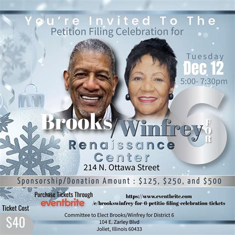 Brooks/Winfrey for 6 Petition Filing Celebration, Renaissance Center ...
