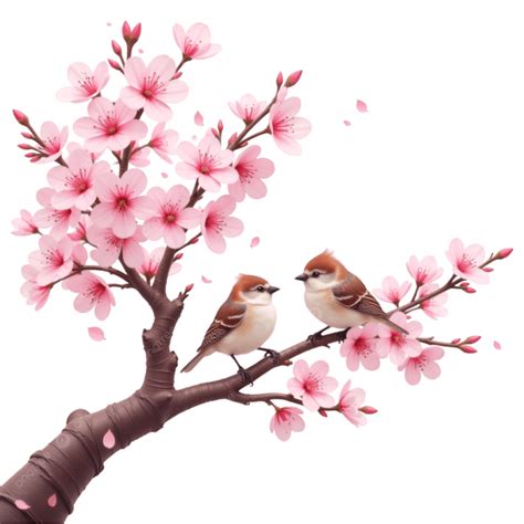 Cherry Blossom Petals Falling Gracefully On White Background, Cherry ...