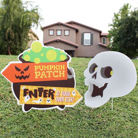 Buy JOYIN Halloween Outdoor Decorations, Corrugate Yard Stake Signs for ...