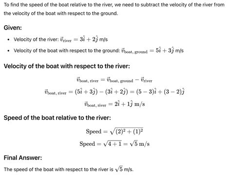 River is flowing with velocity ˆ ˆ (3 2 ) i j m/s. A boat is moving in the river with velocity ˆ ...