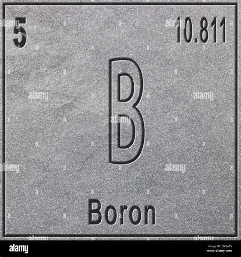 Boron chemical element, Sign with atomic number and atomic weight ...