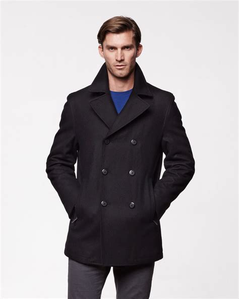 Houston Classic Double Breasted Wool Pea Coat | Peacoat men, Wool ...