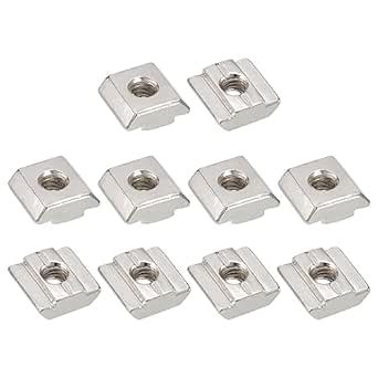 uxcell T Nuts, 30pcs - Nickel Plated Carbon Steel T Slot Bolts, 3030 ...