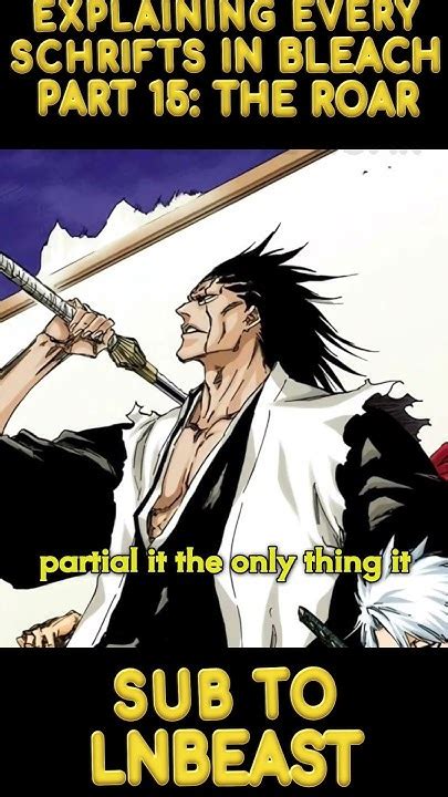 Explaining Every Schrifts In Bleach Part 15: The Roar | Jerome Guizbatt ...