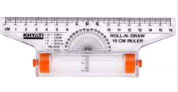 Aadya Roll N Draw Ruler (16 cm)- Plastic Drafting Scale Ruler Very ...