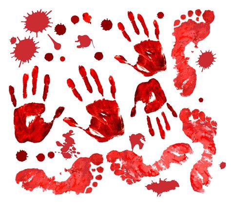 Buy Innovative Stencils Bloody Handprint Footprint Clings Decals Horror ...