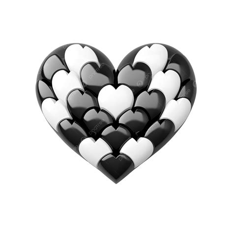 Heart With Black And White Background, Heart, Love, Valentine PNG ...