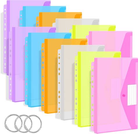 Uquelic File Organiser A4 Ring Binder 3-D Ring - File Folder with 10 ...