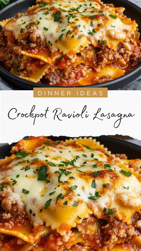 Slow Cooker Ravioli Lasagna | Recipe | Slow cooker ravioli, Crockpot ...