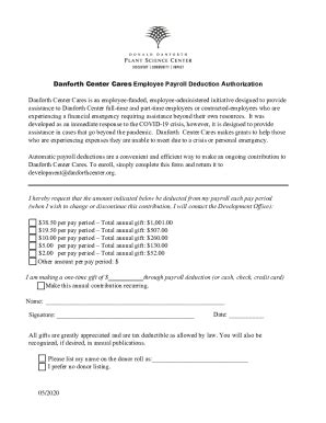 Fillable Online Employee Giving To The Donald Danforth Plant Science ...
