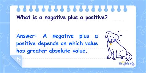 What is a negative plus a positive? [Solved]