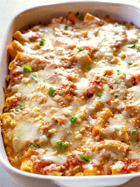 Easy Recipe For Baked Ziti With Ricotta Cheese And Bacon | Deporecipe.co