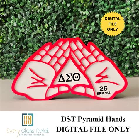 Sorority Pyramid Hands Sign- DIGITAL FILE DOWNLOAD- Glowforge File ...