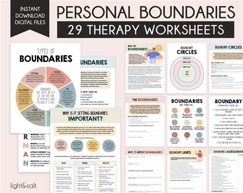Personal Boundaries Worksheets