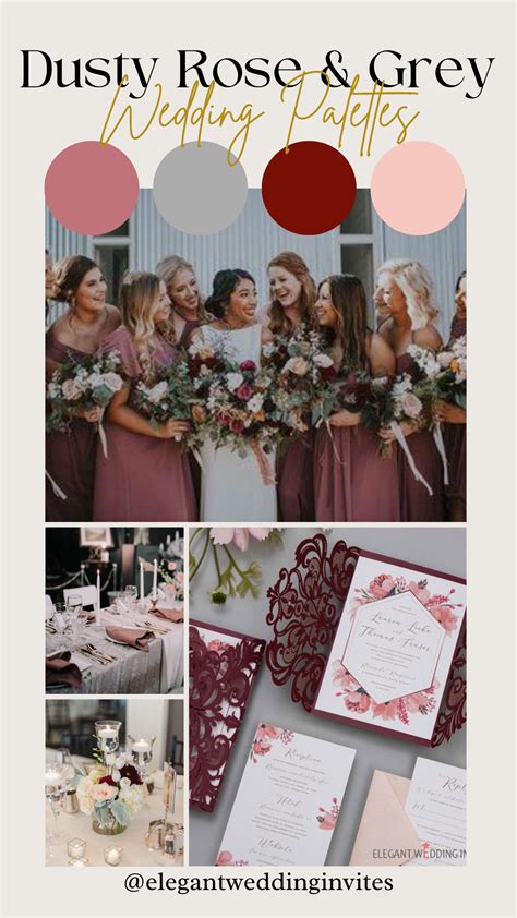 10 Gorgeous Dusty Rose and Grey Wedding Color Palettes for 2023 ...