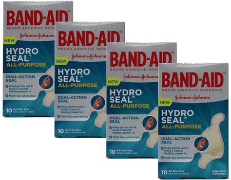 Band-Aid Brand Hydro Seal All Purpose Adhesive Bandages, 10 Count (Pack ...
