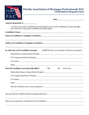 Fillable Online 2018-08-31 - PAC Contribution Request Form Fax Email ...