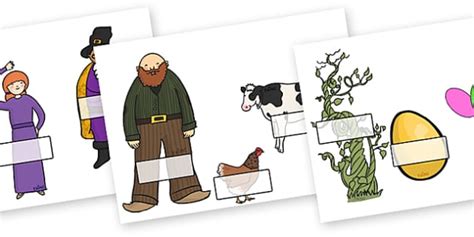 Editable Self-Registration Labels (Jack and the Beanstalk)