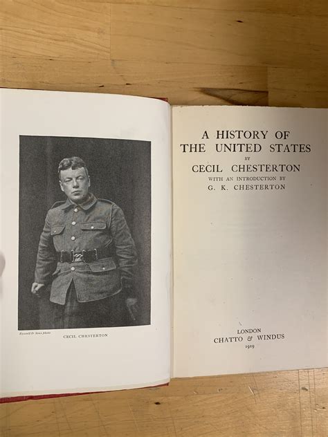 A History of United States by Chesterton, Cecil (introduction by G. K. Chesterton): Good ...