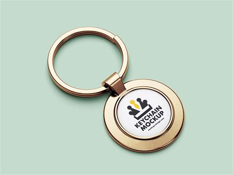 5 Free Shinny Round Luxury Keychain Mockup PSD Files - Good Mockups