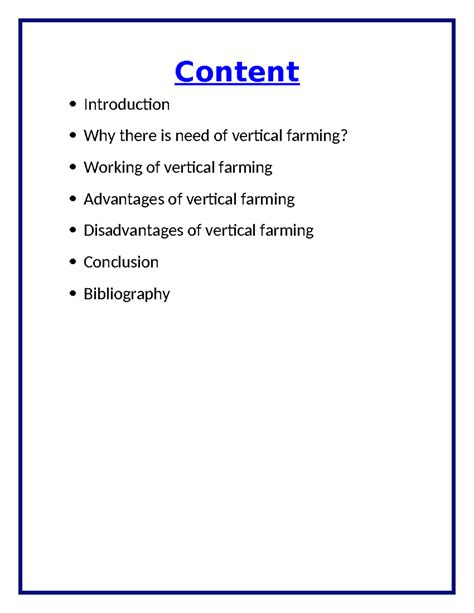Hydroponics based Vertical Farming - Content Introduction Why there is ...
