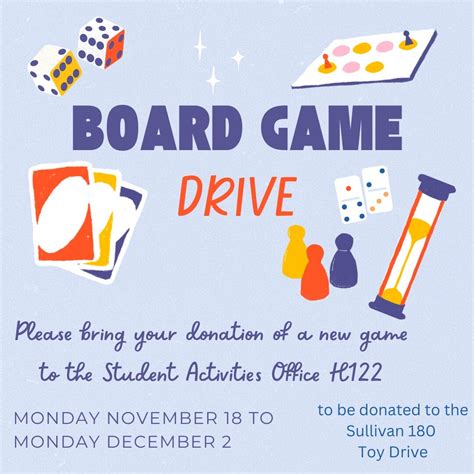 Board Game Drive - SUNY Sullivan