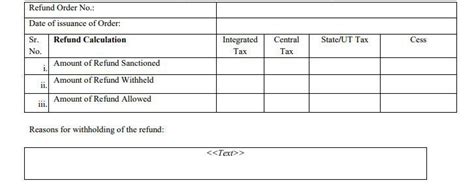 Order Passed for GST Refund