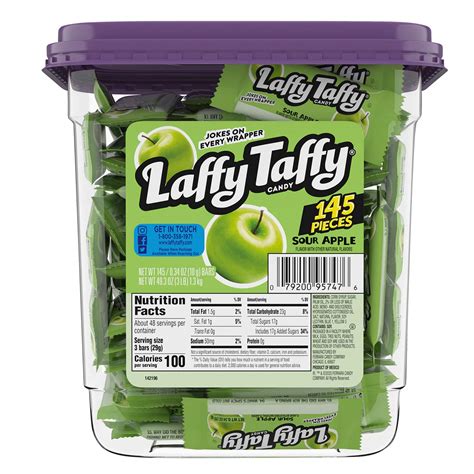 Amazon.com : Laffy Taffy Candy, Sour Apple Flavor, 145 Pieces : Taffy ...