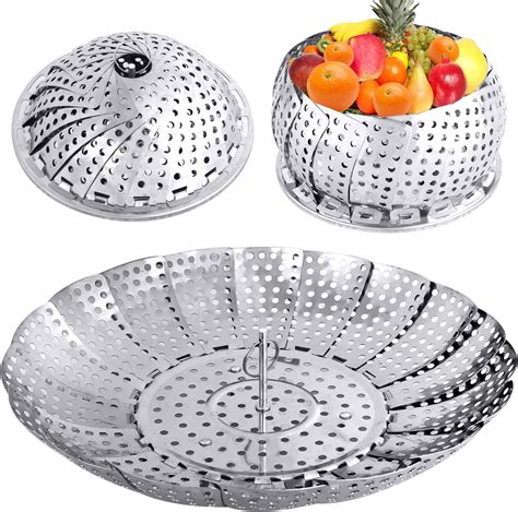 Amazon.com: BergHOFF Steamer Basket 7" to 11" Stainless Steel 18/8 ...