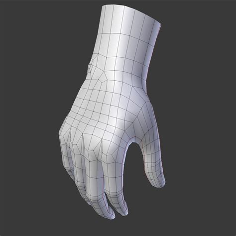 Low Poly 3d Hand Model