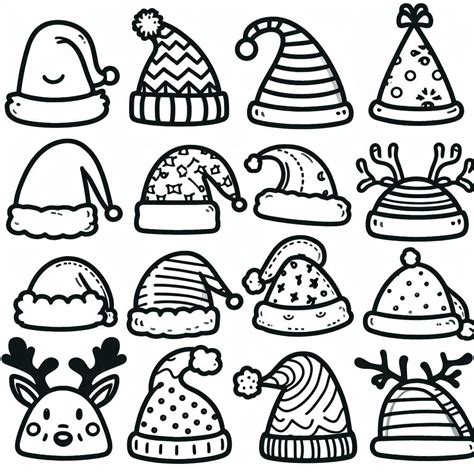 Printable Santa Hat Pattern Template Making Ideas