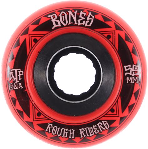 Bones ATF Rough Riders Cruiser Skateboard Wheels - runners red (80a) | Tactics