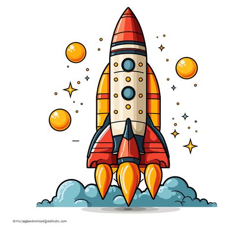 Beautiful Rocket Clipart - Generative Ai 26912716 PNG
