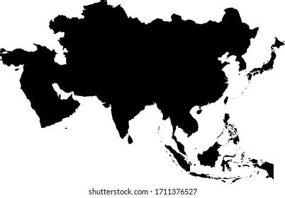 Asia Continent Map Vector 的图像结果
