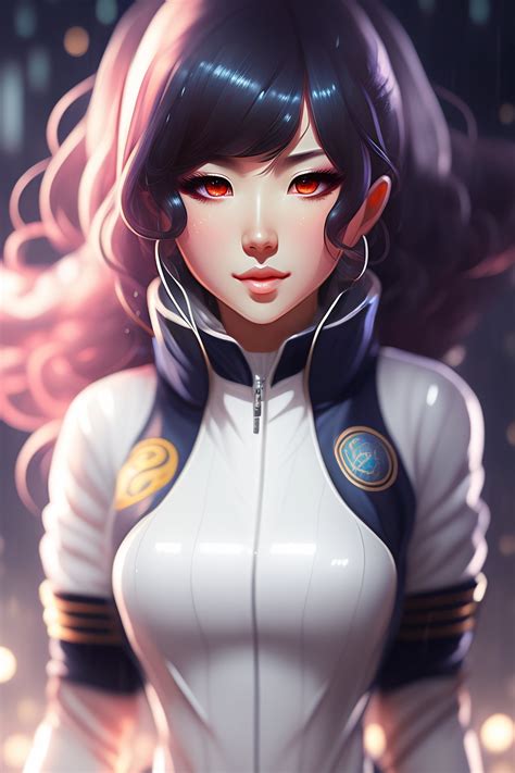 Lexica - Luna okko, Full body view, 18mm portrait, detailed face, deep white eyes, digital ...