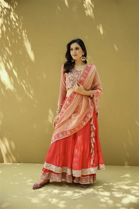 goonj(sharara set) set of 3- kurta, sharara, blouse - Naaz By Noor