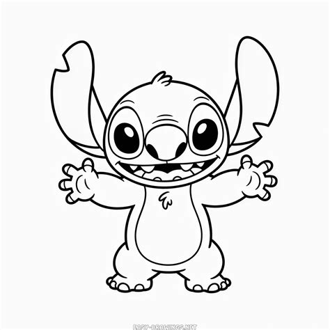 Black and White Stitch Easy Drawing | Easy Drawings
