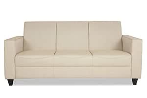 HomeTown Three Seater Sofa (Beige) : Amazon.in: Home & Kitchen