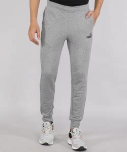 PUMA Solid Men Grey Track Pants - Buy PUMA Solid Men Grey Track Pants ...