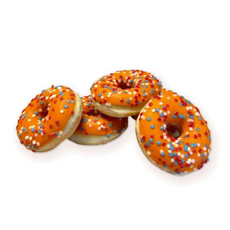Oranje donuts bulk (72 stuks) bestellen? • DeBakkerij.com
