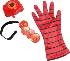 AIZCOS Spiderman Disc Shooter Launcher with Hand Glove and Launch Cards ...