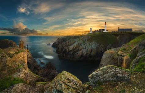 Wallpaper sea, rocks, shore, lighthouse for mobile and desktop, section ...