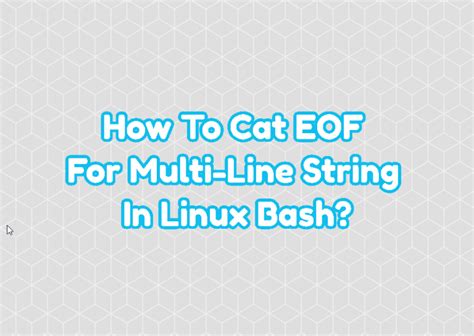 How to Create Eof in Bash Script 的图像结果