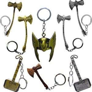 BIPS ENTERPRISES Marvel Combo Avengers Keychain (Pack Of 8) Metal ...