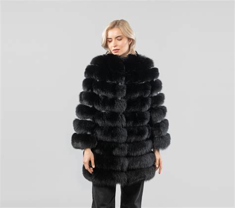 Horizontal Layer Fox Fur Jacket - Real fox fur - Haute Acorn - Horizontal Layers