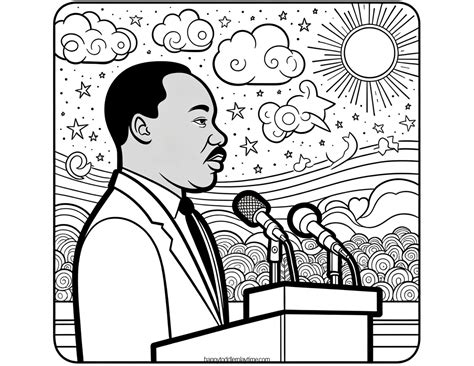 Martin Luther King Coloring Page For Toddlers