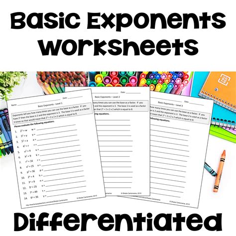 Image result for Exponents Beginner Worksheets
