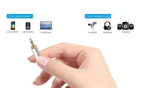 FENTICO 2.5Mm Male To 3.5Mm Female/3.5Mm Female To 2.5Mm Male Stereo ...